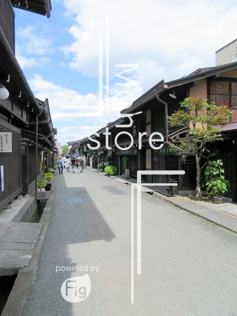 Photograph of the old town is in Hida-Takayama