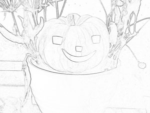 colorsheet ハロウィーン用かぼちゃのぬり絵20008
